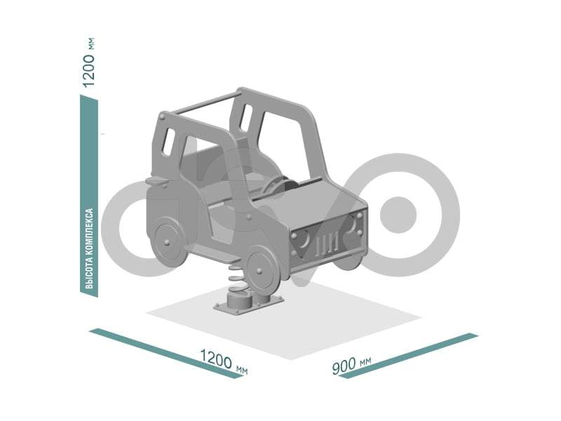 Качалка детской игровой площадки Джип