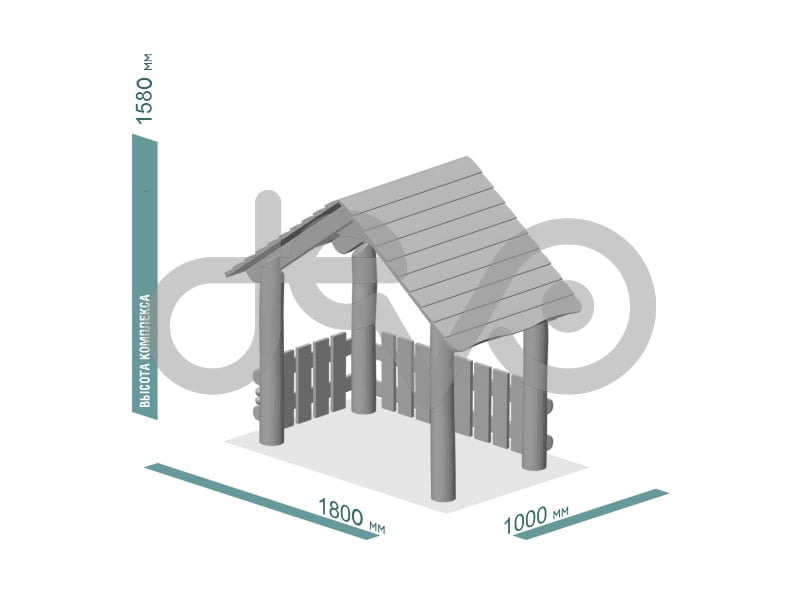 Детский игровой домик Эко 222