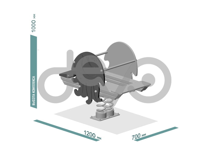 Качалка детской игровой площадки Медуза
